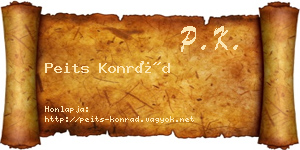 Peits Konrád névjegykártya
